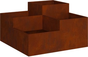 vidaXL Γλάστρα Κήπου Σκ rusty 80 x 80 x 48 εκ.
