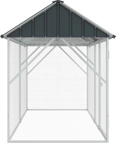 vidaXL Κλουβί Πουλιών Ανθρακί 227 x 112 x 141 εκ.
