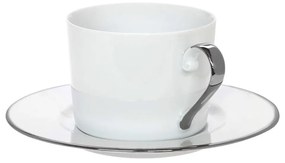 Φλυτζάνι Τσαγιού Elegance 24.001.16 P 250ml White-Platinum Cryspo Trio Porcelain