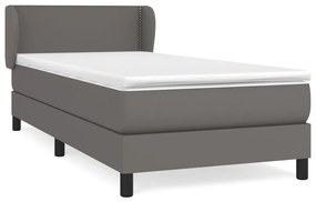 ΚΡΕΒΑΤΙ BOXSPRING ΜΕ ΣΤΡΩΜΑ ΓΚΡΙ 90X190 ΕΚ. ΑΠΟ ΣΥΝΘΕΤΙΚΟ ΔΕΡΜΑ 3127227