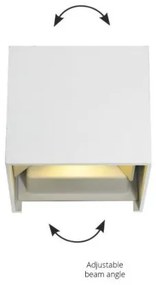 Απλίκα LED Greg κύβος μεταλλικό Viokef-4188800-Λευκό 4188800