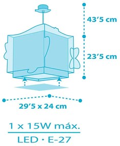 Little Shark παιδικό φωτιστικό οροφής (63472) - 1.5W - 20W - 63472