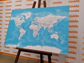 Εικόνα στον κομψό παγκόσμιο χάρτη από φελλό - 90x60  flags
