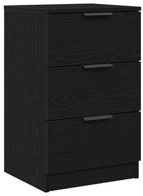 vidaXL Κομοδίνο Μαύρη δρυς 40 x 65 x 65 εκ. Επεξεργασμένο ξύλο