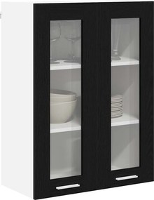 vidaXL Κρεμαστό ντουλάπι Μαύρη Οξυά 60 x 31 x 80 εκ.