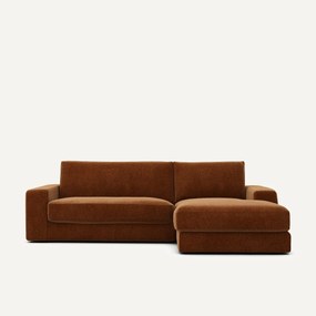 Γωνιακός καναπές από βελούδινο chenille ύφασμα, Skander