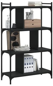 vidaXL Βιβλιοθήκη 4 Επιπέδων Μαύρη 76 x 32 x 123 εκ. από Επεξεργ. Ξύλο