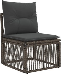 vidaXL Σετ Καναπέ Κήπου 4 pcs Γκρι συνθετικό ρατάν