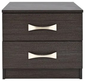 Κομοδίνο Με 2 Συρτάρια Και Χερούλι Ashlyn Zebrano 48x40x42Yεκ.