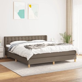 ΚΡΕΒΑΤΙ BOXSPRING ΜΕ ΣΤΡΩΜΑ TAUPE 180X200 ΕΚ. ΥΦΑΣΜΑΤΙΝΟ 3130613