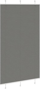 vidaXL Πλισέ περσίδα Ανθρακί 120x200 cm Πλάτος υφάσματος 119,4 cm