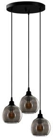 Φωτιστικό Οροφής Smoked 892OPV1877 40x40x114cm 3xE27 40W Black-Fume Opviq