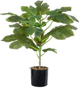 Τεχνητό Φυτό Συκιά 20380 50cm Beige-Green Globostar Πολυαιθυλένιο,Ύφασμα