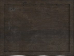 vidaXL Πάγκος Μπάνιου Σκούρο Καφέ 80x60x(2-4) εκ. Επεξεργ. Μασίφ Ξύλο