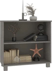vidaXL Ντουλάπι HAMAR Αν. Γκρι 85 x 35 x 80 εκ. από Μασίφ Ξύλο Πεύκου