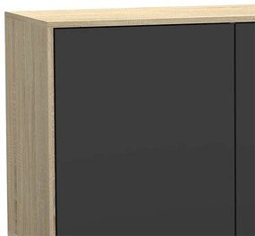Μπουφές Billie pakoworld sonoma-γκρι 149x40x77εκ