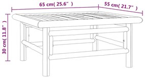 vidaXL Τραπεζάκι Κήπου 65 x 55 x 30 εκ. από Μπαμπού
