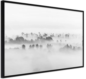 Αφίσα - Fog Over the Forest - 45x30 - Μαύρο - Χωρίς πασπαρτού