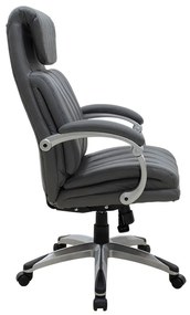 Καρέκλα γραφείου διευθυντή Imperial pakoworld με pu χρώμα γκρι - Τεχνόδερμα - 076-000003