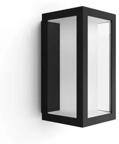 Έξυπνο Φωτιστικό Τοίχου Απλίκα Μικρή 2xLed 8W IP44 Μαύρο RGBW Hue Impress 915005730601 Philips Hue-915005730601-Μαύρο 915005730601