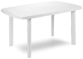 Τραπέζι κήπου Faro από πολυπροπυλένιο σε χρώμα λευκό 137x85x72εκ. - Πολυπροπυλένιο - FAR036BI