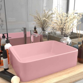 VidaXL Νιπτήρας Πολυτελής Ροζ Ματ 41 x 30 x 12 εκ. Κεραμικός