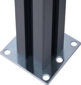 vidaXL Στύλοι Περίφραξης 3 τεμ. Σκούρο Γκρι 185 εκ. Αλουμινίου