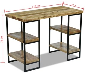 Γραφείο 110 x 50 x 76 εκ. από Ξύλο Μάνγκο - Καφέ