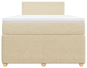 ΚΡΕΒΑΤΙ BOXSPRING ΜΕ ΣΤΡΩΜΑ ΚΡΕΜ 120X200 ΕΚ. ΥΦΑΣΜΑΤΙΝΟ 3287421