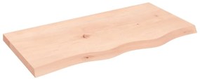 vidaXL Επιφάνεια Τραπεζιού 80x40x(2-4) εκ Ακατέργαστο Μασίφ Ξύλο Δρυός