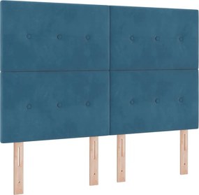 vidaXL Κεφαλάρι Σκούρο Μπλε 160 cm Βελούδο