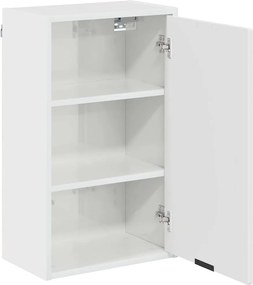 vidaXL Ντουλάπι Μπάνιου Υψηλής γυαλάδας λευκό 39 x 23,5 x 65 εκ.