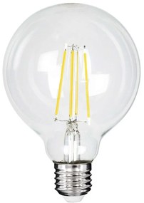 Λαμπτήρας Led Long Filament 99092 Φ9,5x13,8cm G95 E27 4W 840lm 4000K Clear GloboStar 4W