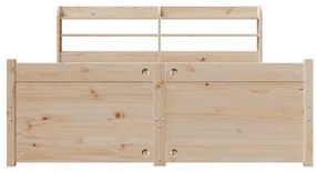 vidaXL Πλαίσιο Κρεβατιού Κεφαλάρι 150x200 εκ Μασίφ Πεύκο