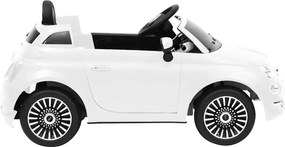 vidaXL Παιδικό Αυτοκίνητο Ηλεκτρικό Fiat 500 Λευκό