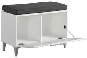 Έπιπλο Χολ Como KOM Λευκό - Λευκή Λάκα 74,5x35x53 εκ. 74.5x35x53 εκ.