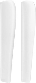 vidaXL Κεφαλάρι με Πτερύγια Λευκό 203x23x118/128 εκ. Συνθ. Δέρμα
