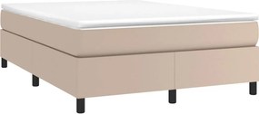 vidaXL Κρεβάτι Boxspring με Στρώμα Καπουτσίνο 160x200εκ.από Συνθ.Δέρμα