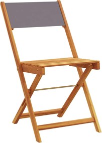 vidaXL Σετ Επίπλων Bistro 3 τεμ. Ανθρακί Ύφασμα/Μασίφ Πεύκου