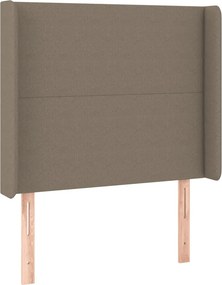 vidaXL Κρεβάτι Boxspring με Στρώμα Taupe 90x190 εκ.Υφασμάτινο
