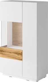 Βιτρίνα χαμηλή Selki-Leuko Fusiko-Aristera