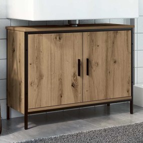 vidaXL Ντουλάπι Νιπτήρα Αρτισιανή Δρυς 80x30x60 εκ. Επεξ. Ξύλο