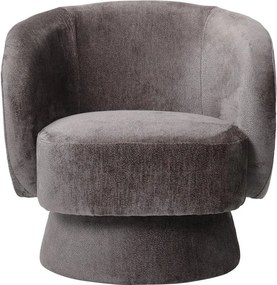 Πολυθρόνα περιστρεφόμενη Kreslo ύφασμα σε ανθρακί απόχρωση 78x81x77εκ 78x81x77 εκ.