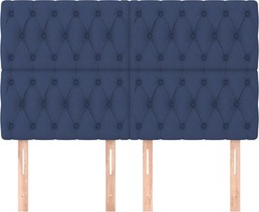 vidaXL Κεφαλάρι Μπλε 160x7x118/128 εκ. Ύφασμα