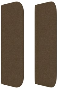 vidaXL Κεφαλάρι με Πτερύγια Σκούρο Καφέ 163x16x78/88 εκ. Υφασμάτινο