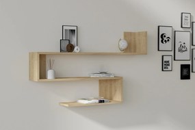 Ράφι Τοίχου Sapphire Δρυς MANOA 120x20x71