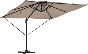 vidaXL Ρώμη Ομπρέλα Taupe 286 x 284 x 270 εκ Αλουμίνιο και Πολυεστέρας