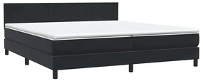 BOX SPRING ΚΡΕΒΑΤΙ ΜΕ ΣΤΡΩΜΑ ΜΑΥΡΟ 180X220 CM ΒΕΛΟΥΔΙΝΟ 3316463