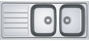 Franke Flash FLN 621-116 Ένθετος Ανοξείδωτος νεροχύτης Σατινέ Μ116xΠ50cm