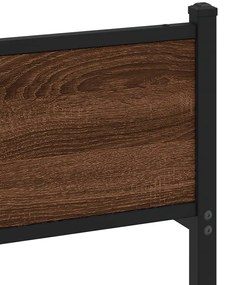 vidaXL Πλαίσιο Κρεβ. Χωρ. Στρώμα Καφέ Δρυς 107x200 εκ. Επεξ. Ξύλο